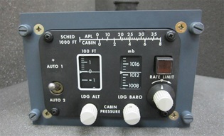 130590-2, CABIN PRESSURE SELECTOR, OVERHAULED BY B&G INSTRUMENTS WITH A FRESH 8130-3 TAG, 18 MONTH WARRANTY, IN STOCK AND READY TO GO!, B&G Instruments is a 145 FAA repair station No.LR4R346M, in business since 1982.
